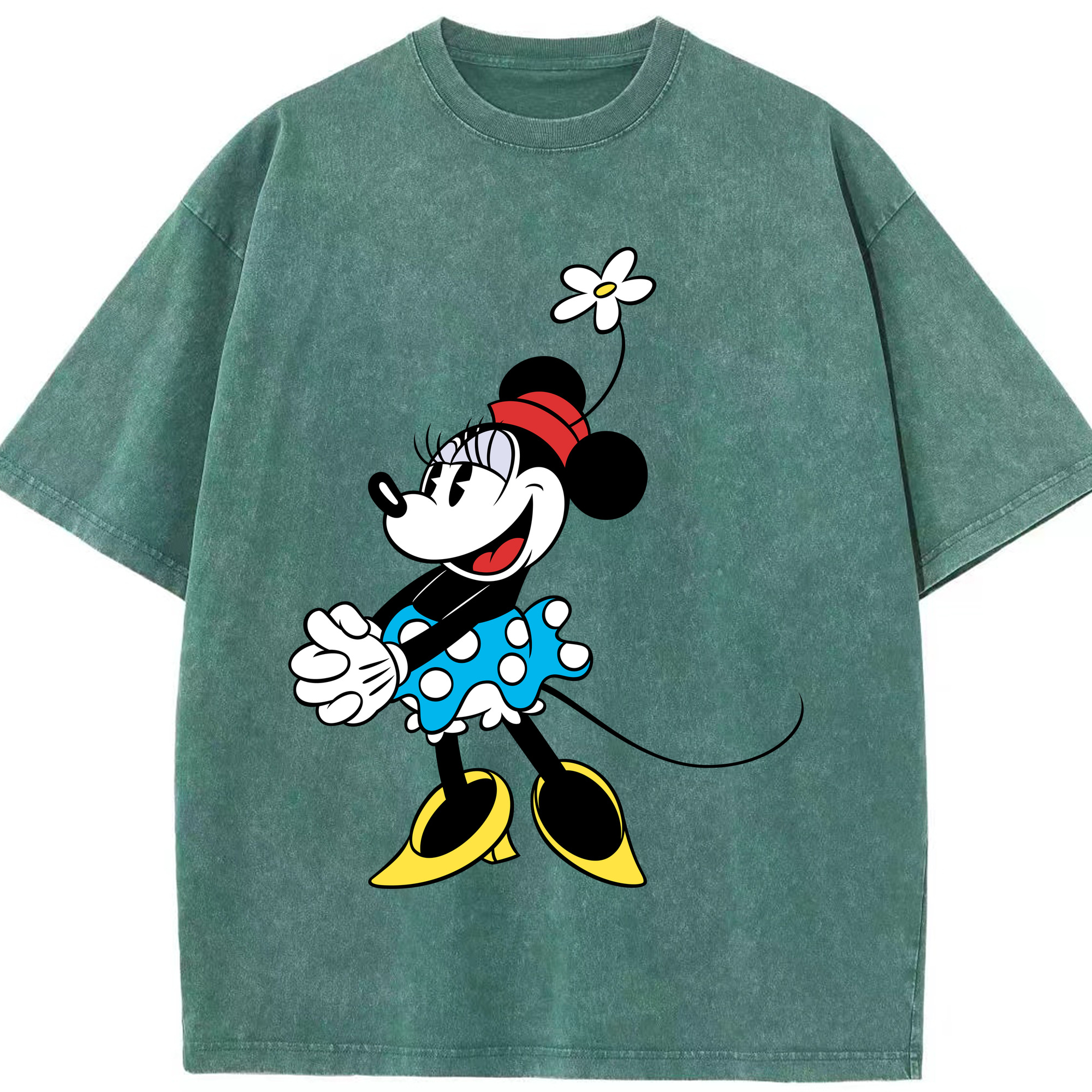 （画像用） ミッキーマウス Mickey Mouse 綿100% ヴィンテージ風 半袖Tシャツ（フロントプリント）